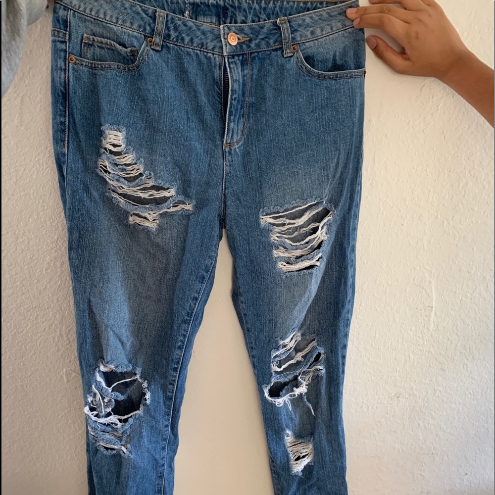 Ripped mom jeans